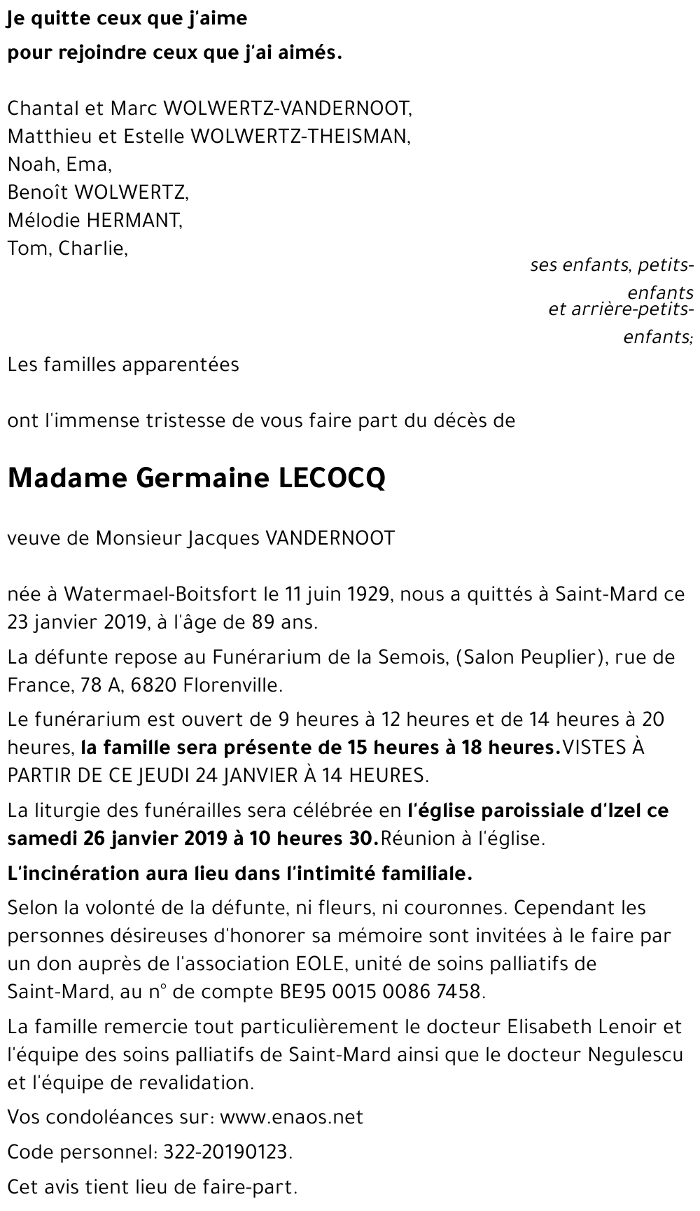 Germaine LECOCQ