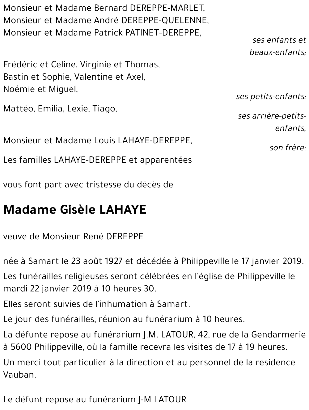 Gisèle LAHAYE