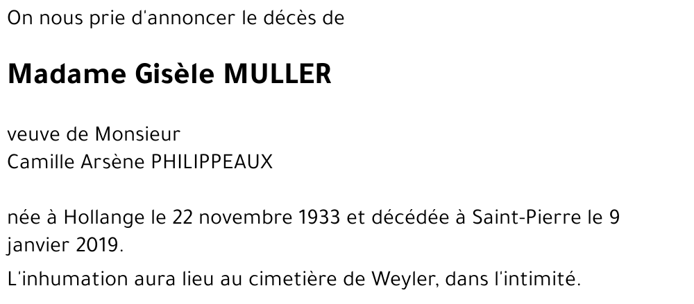 Gisèle MULLER