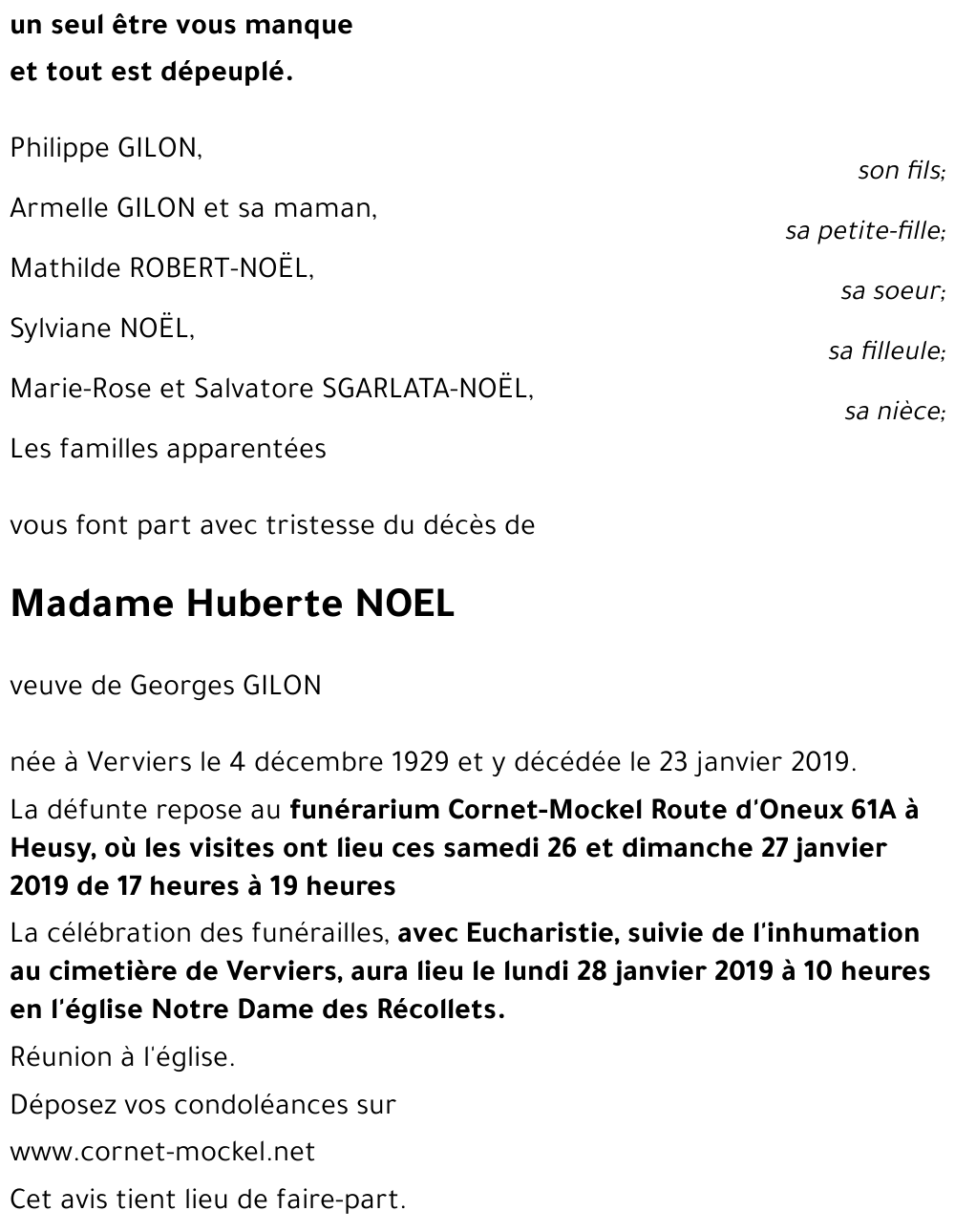 Hubertine NOEL