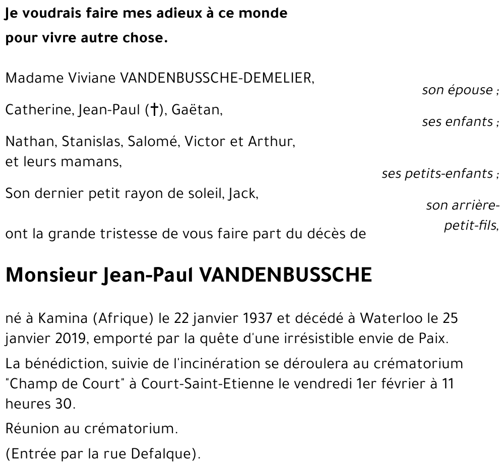 Jean-Paul VANDENBUSSCHE