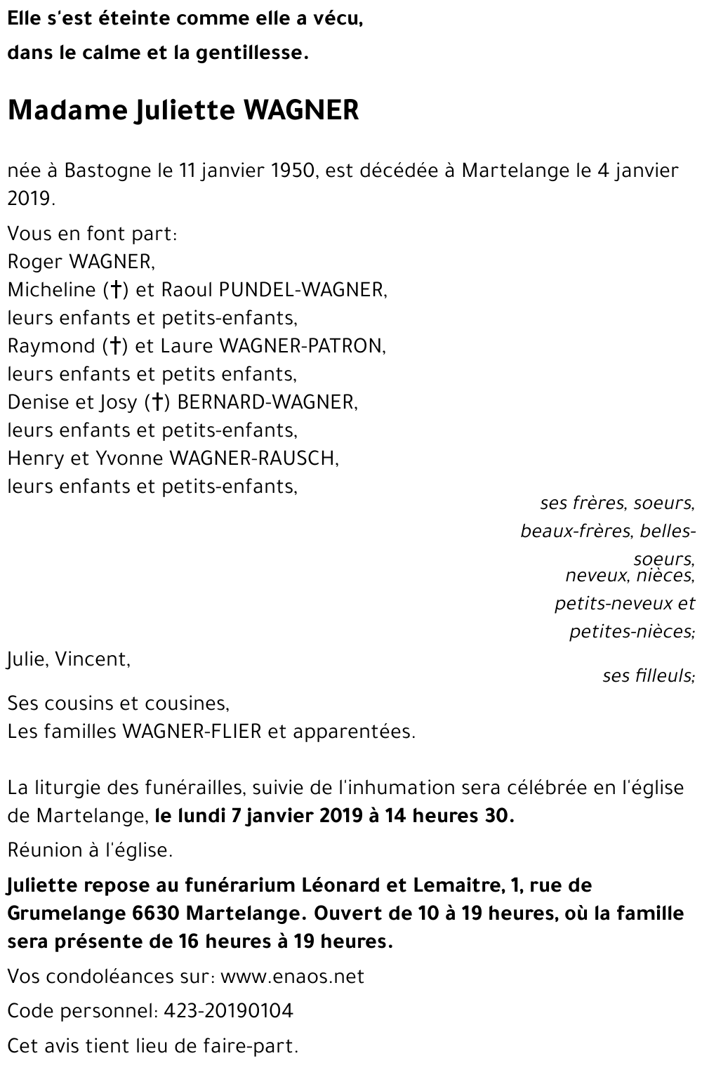 Juliette WAGNER