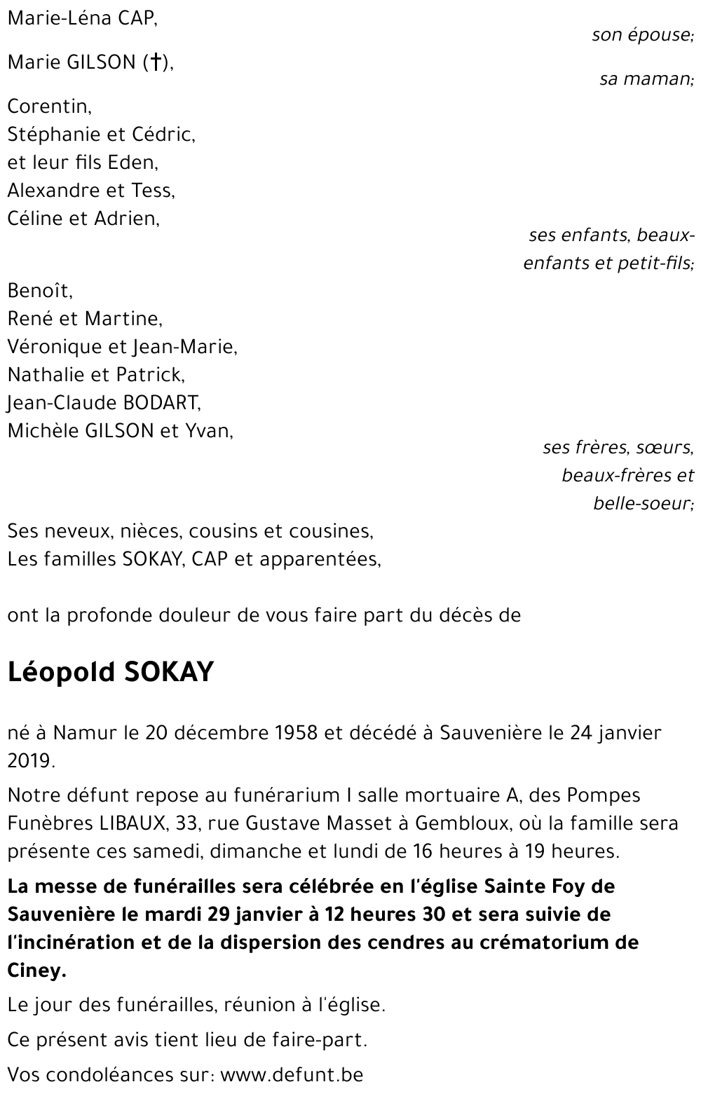 Léopold SOKAY