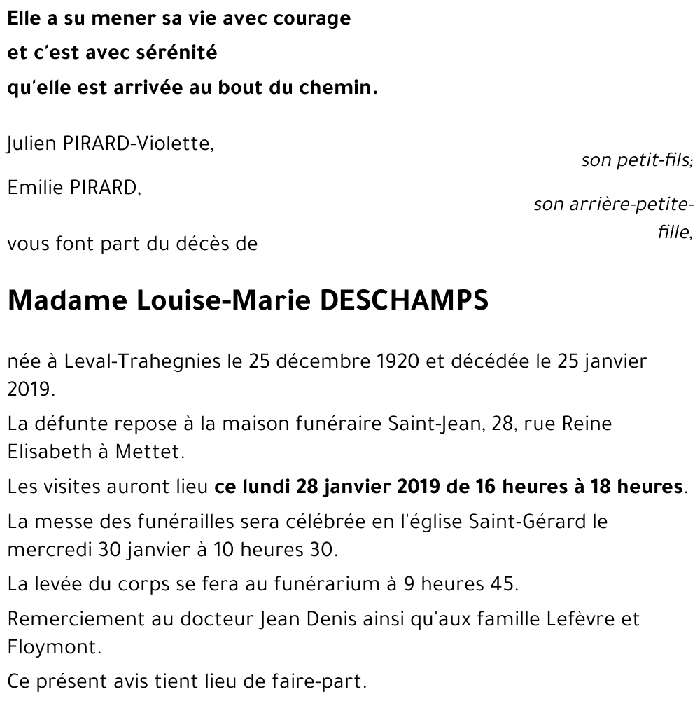 Louise-Marie DESCHAMPS