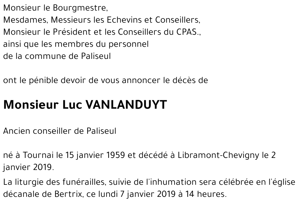 Luc VANLANDUYT