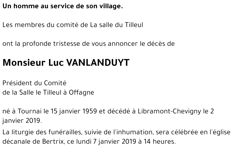 Luc VANLANDUYT