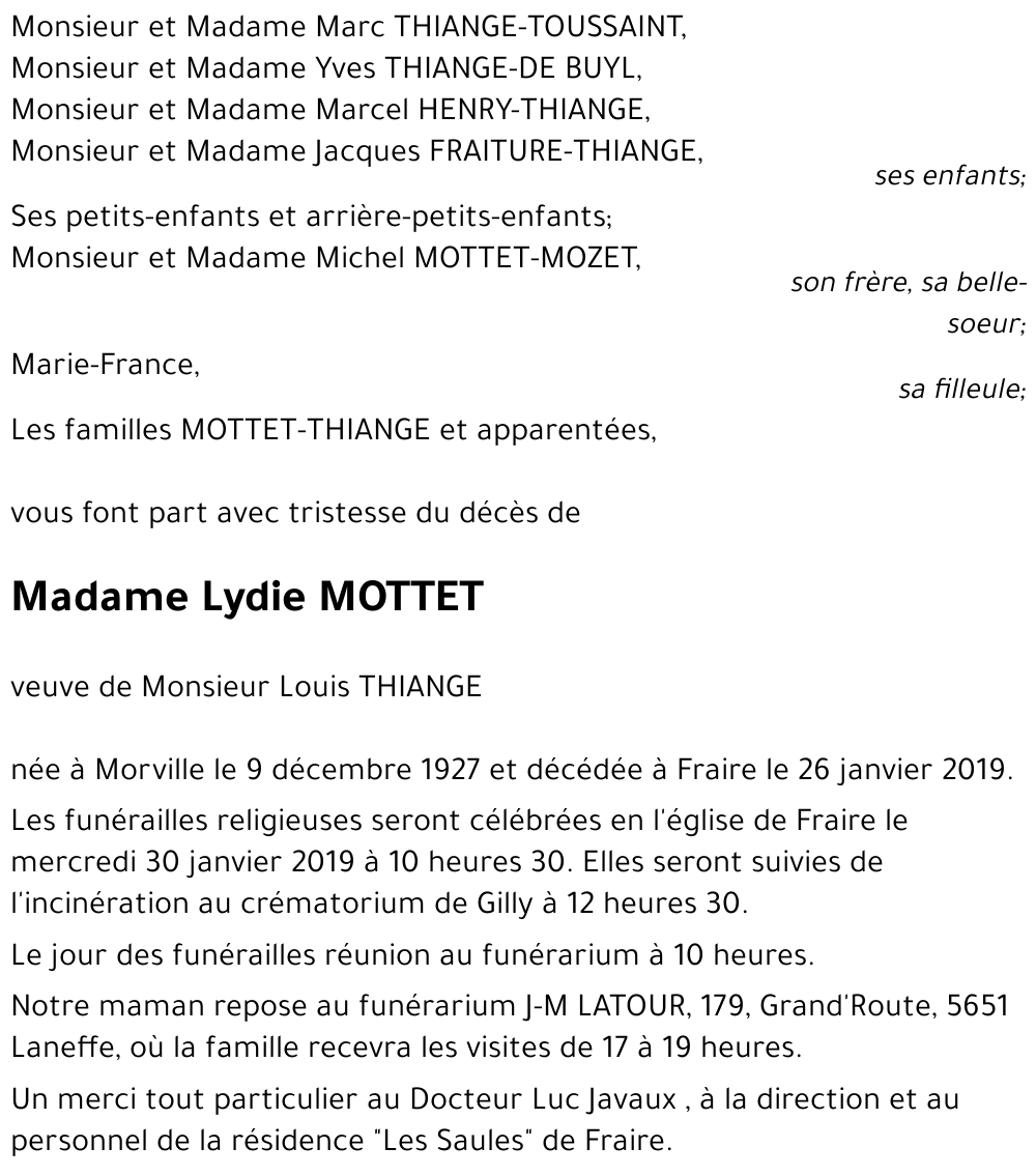 Lydie MOTTET