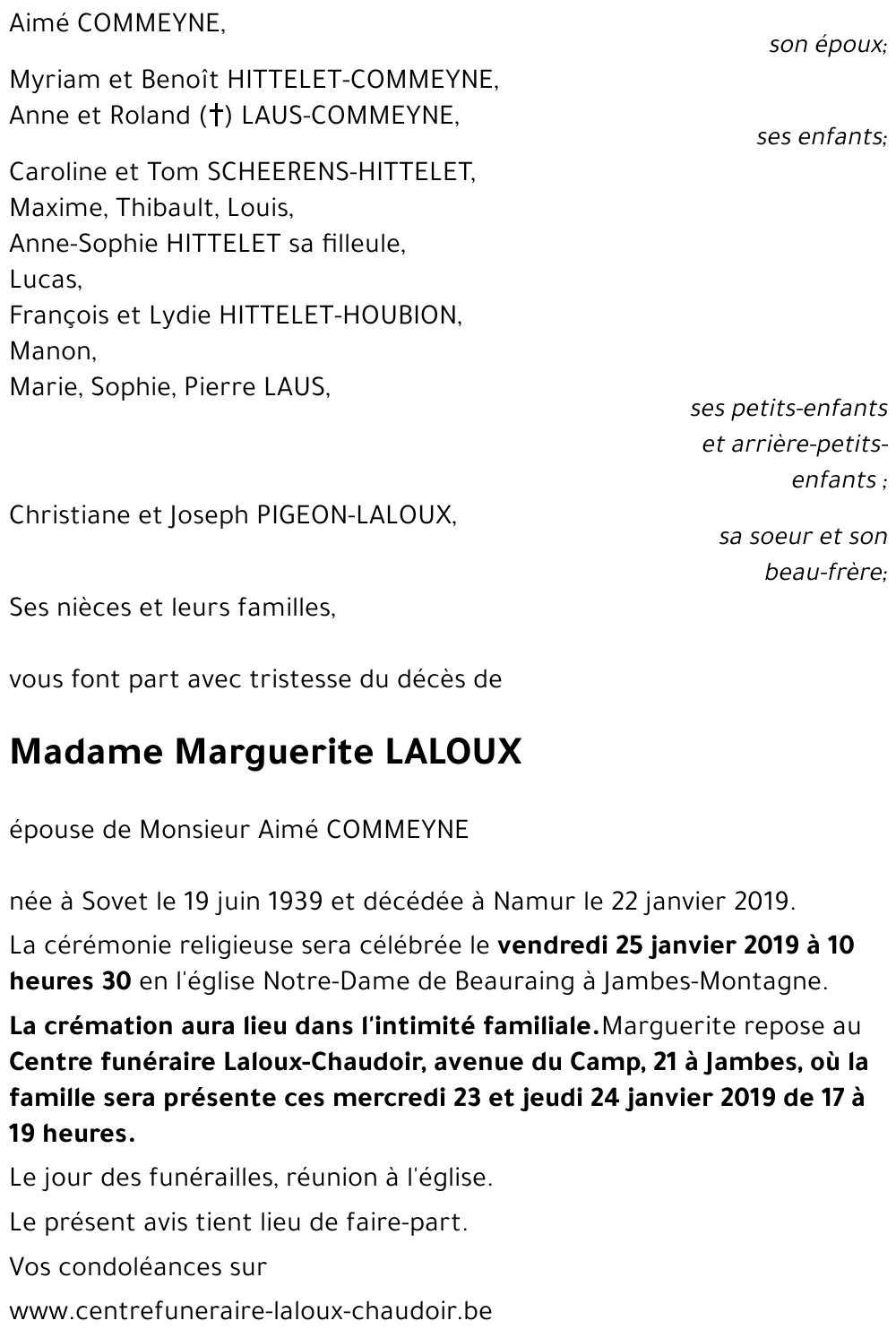 Marguerite LALOUX