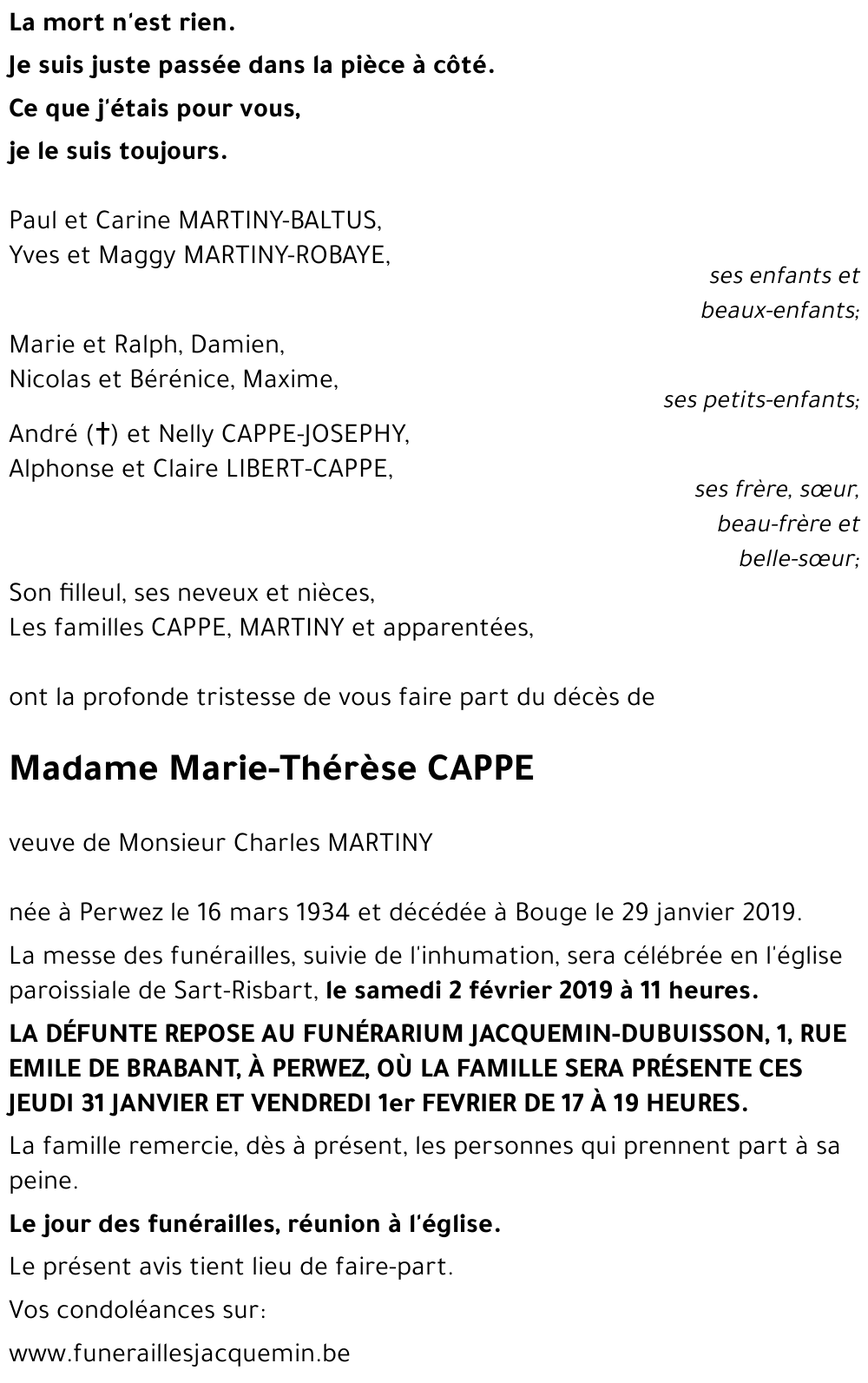 Marie-Thérèse CAPPE