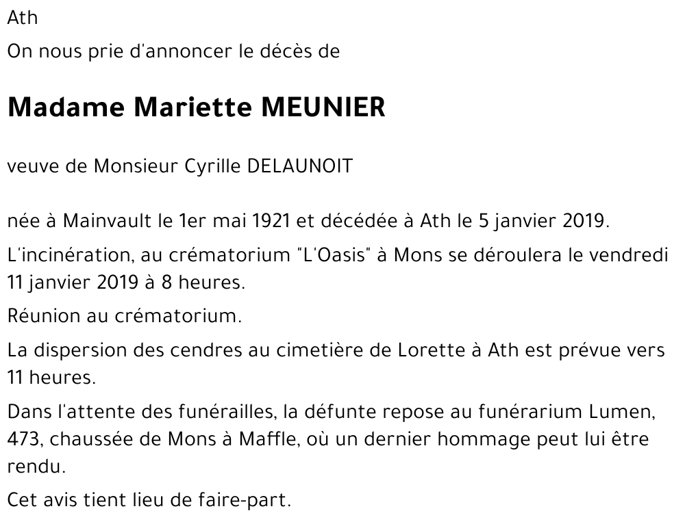 Mariette MEUNIER