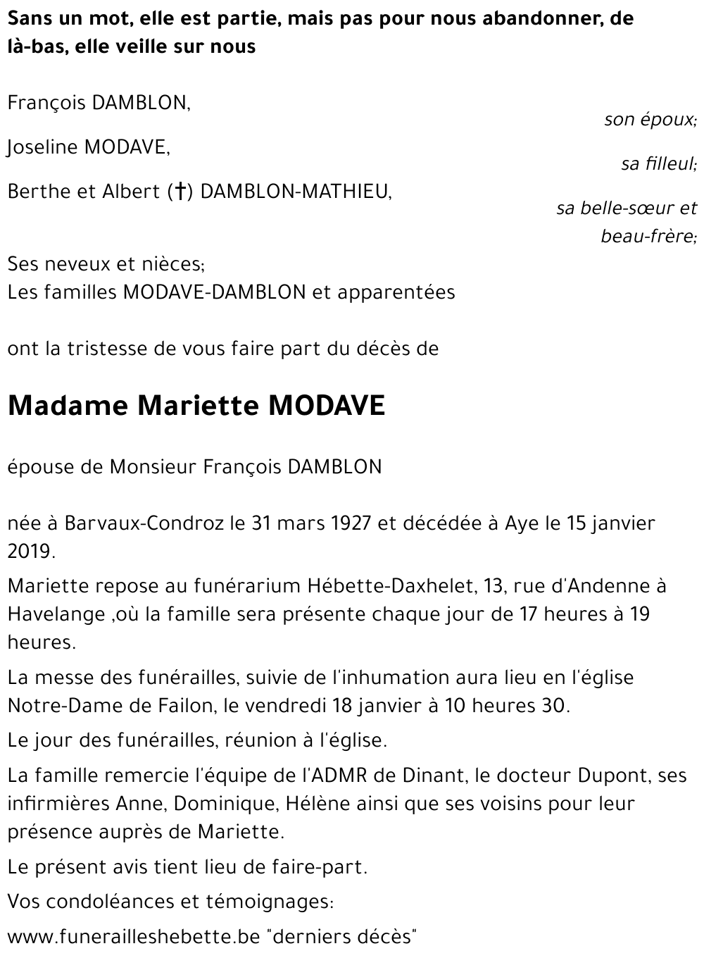 Mariette MODAVE