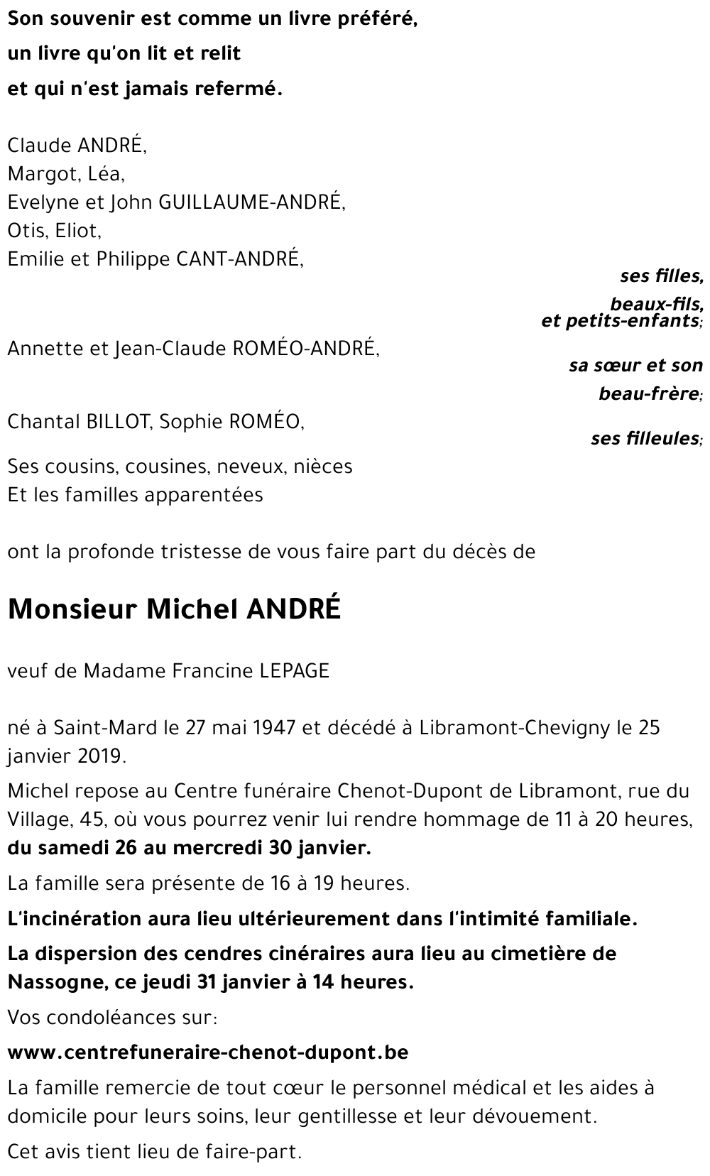 Michel ANDRÉ