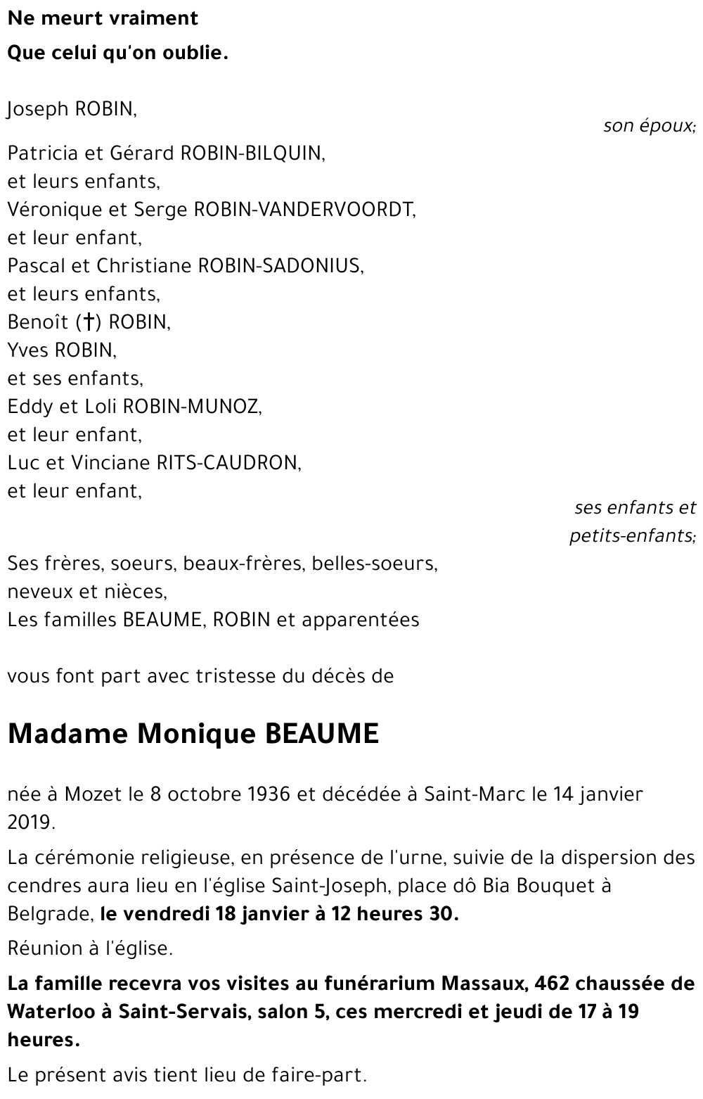 Monique BEAUME