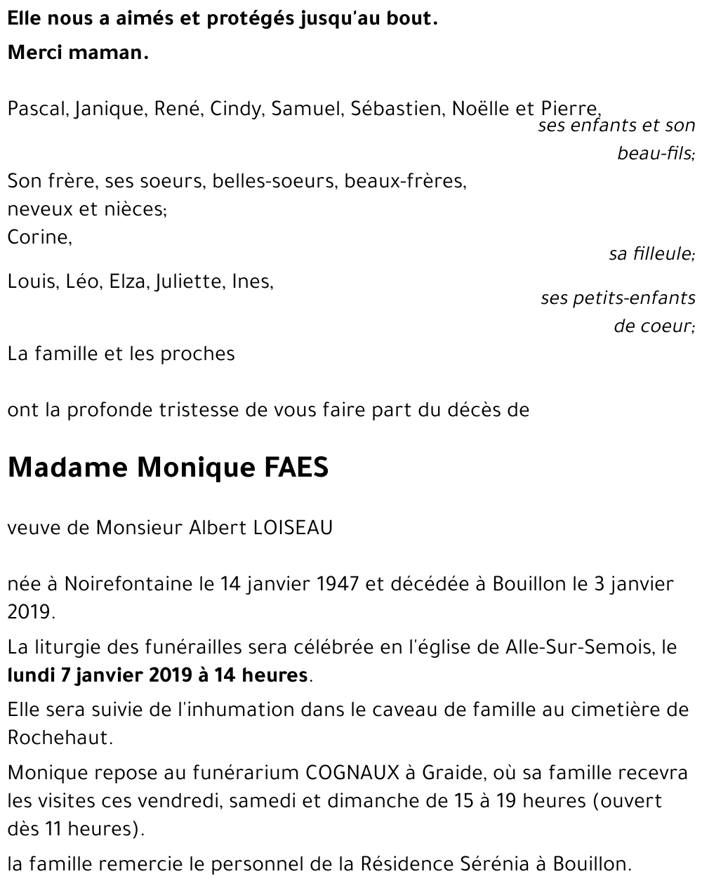 Monique FAES