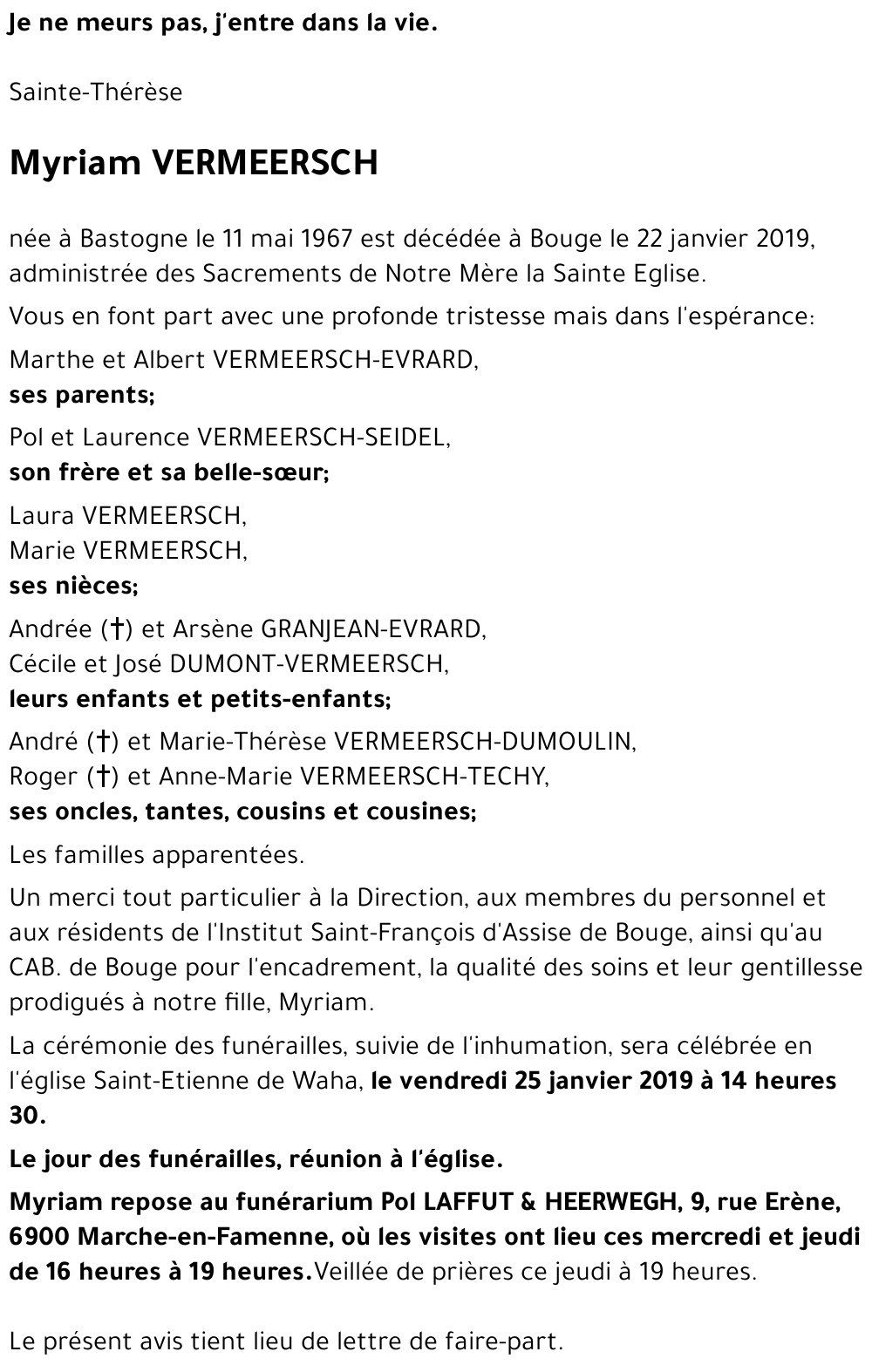 Myriam VERMEERSCH