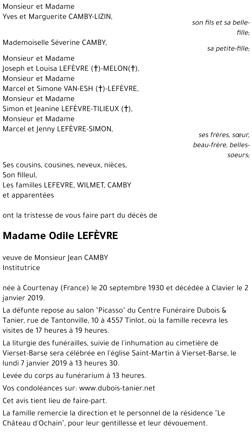Odile LEFÈVRE