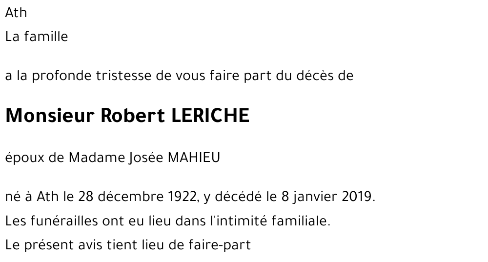 Robert LERICHE