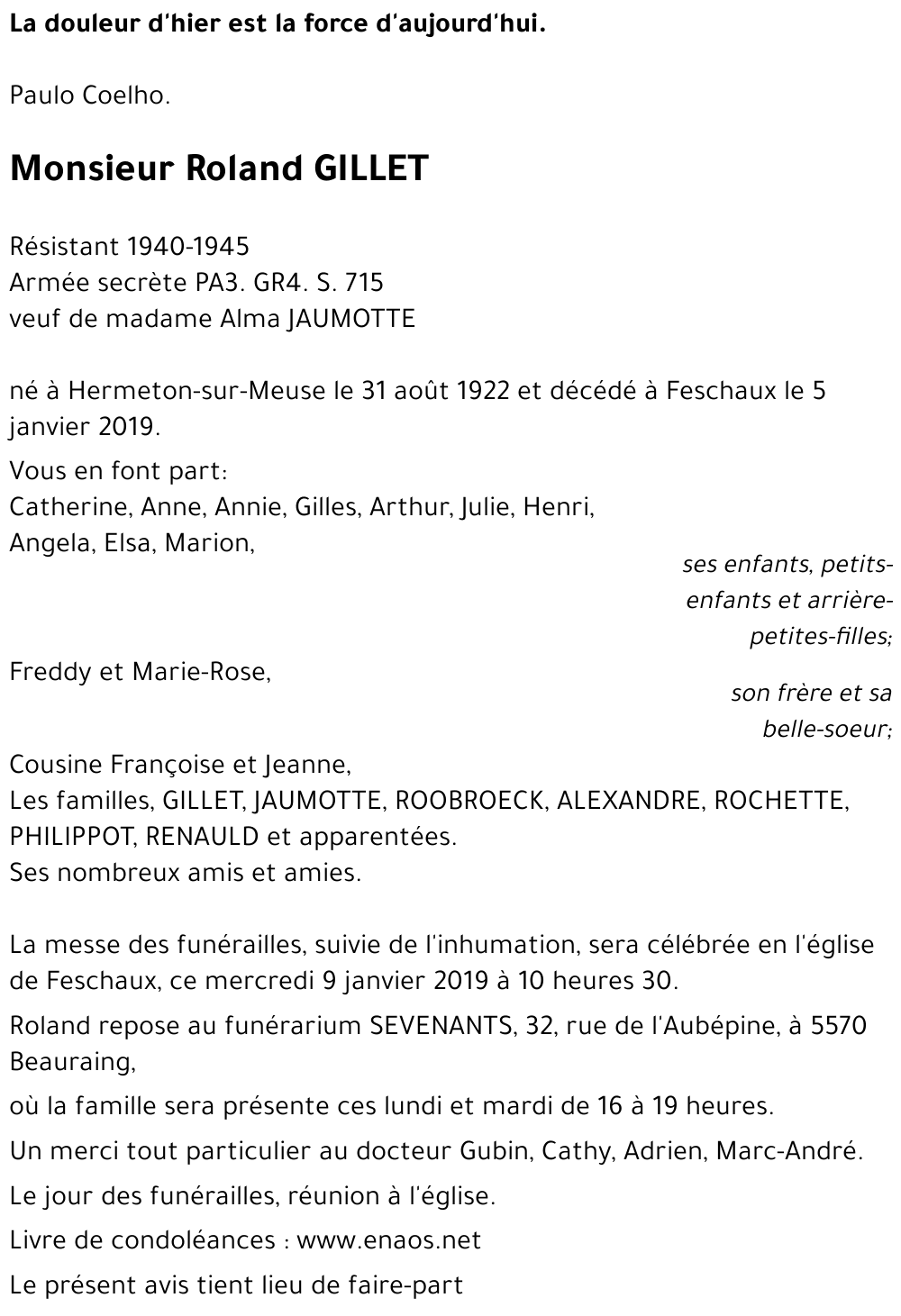Roland GILLET