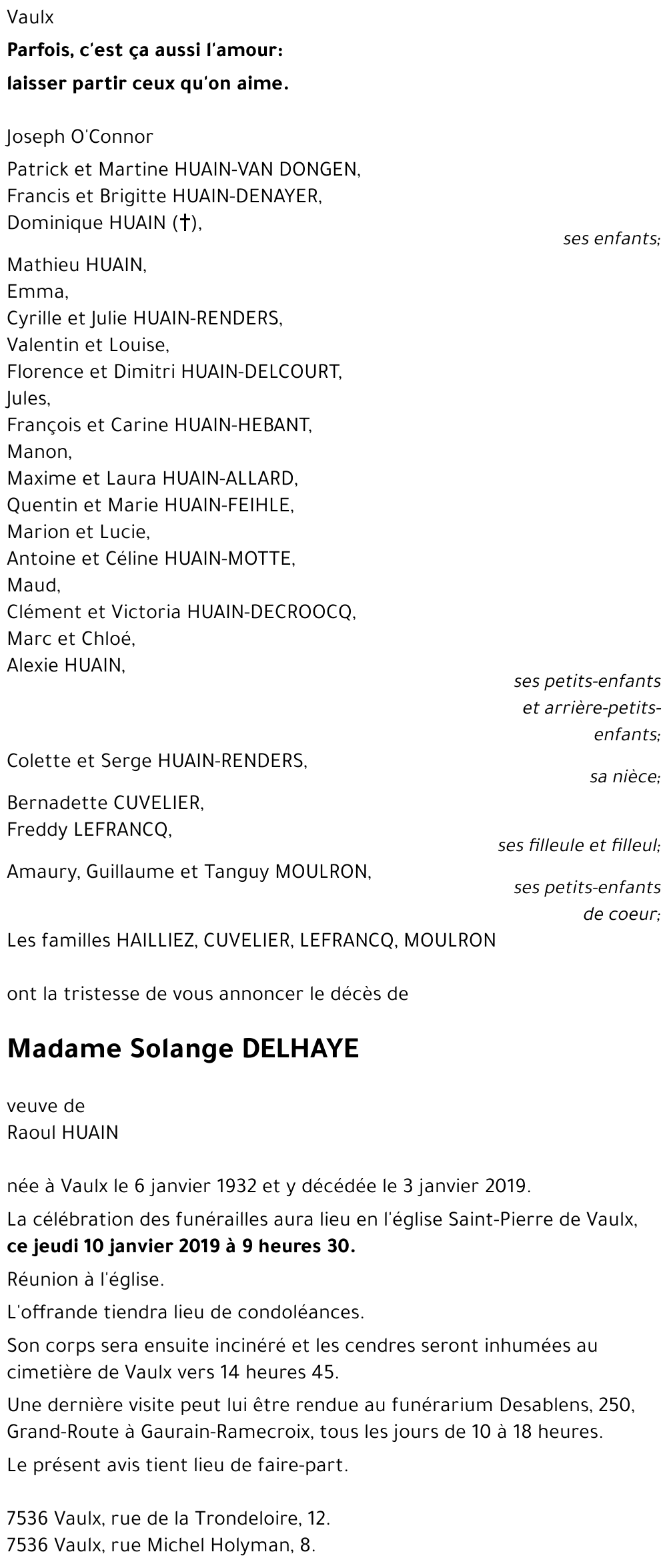 Solange DELHAYE
