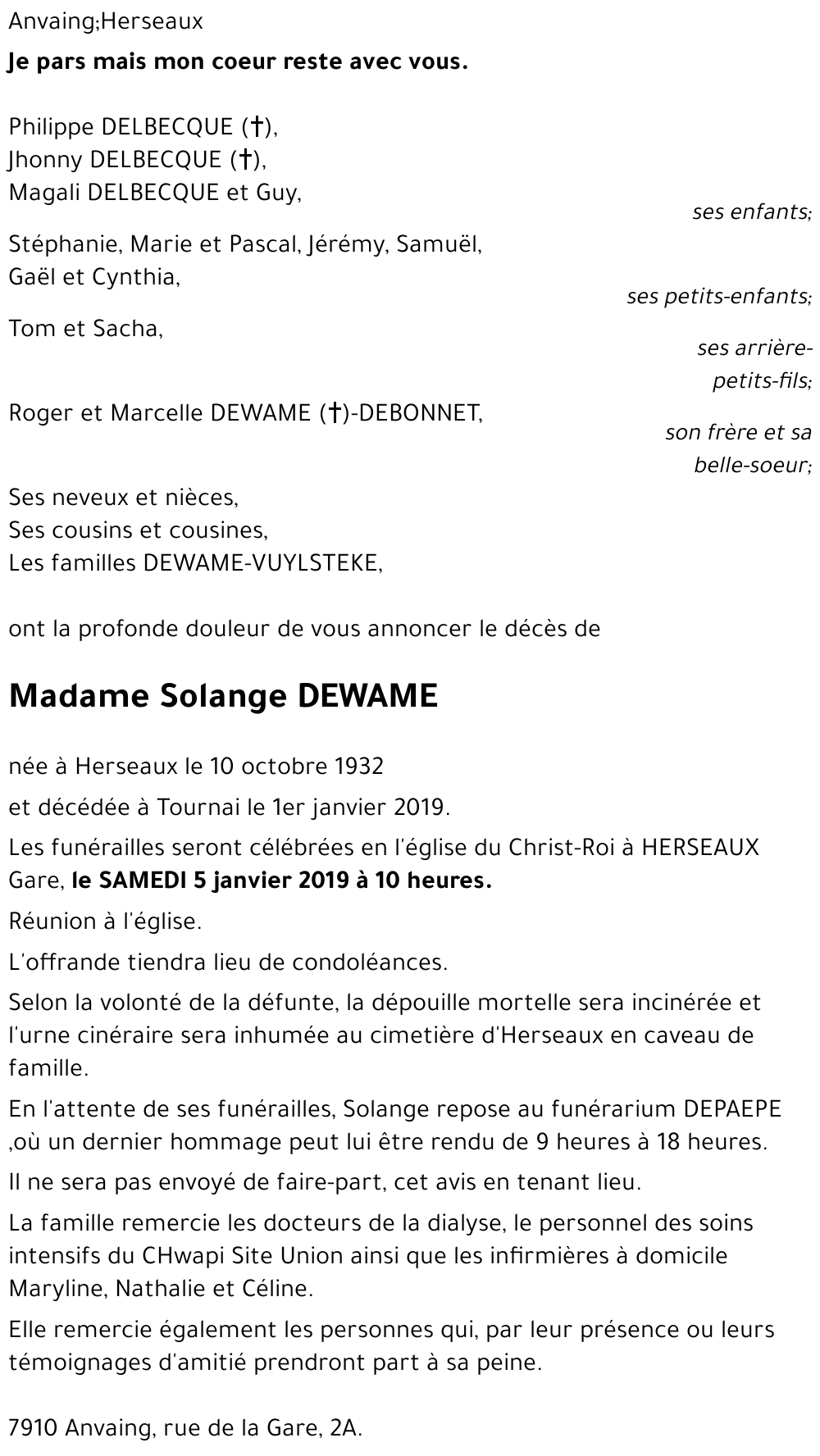 Solange DEWAME