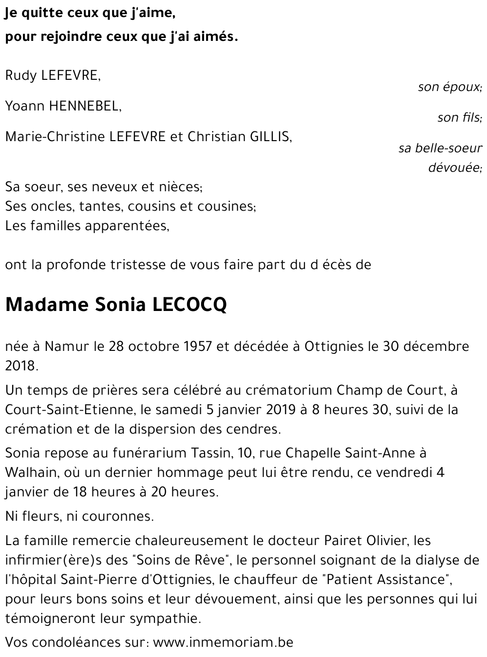 Sonia LECOCQ