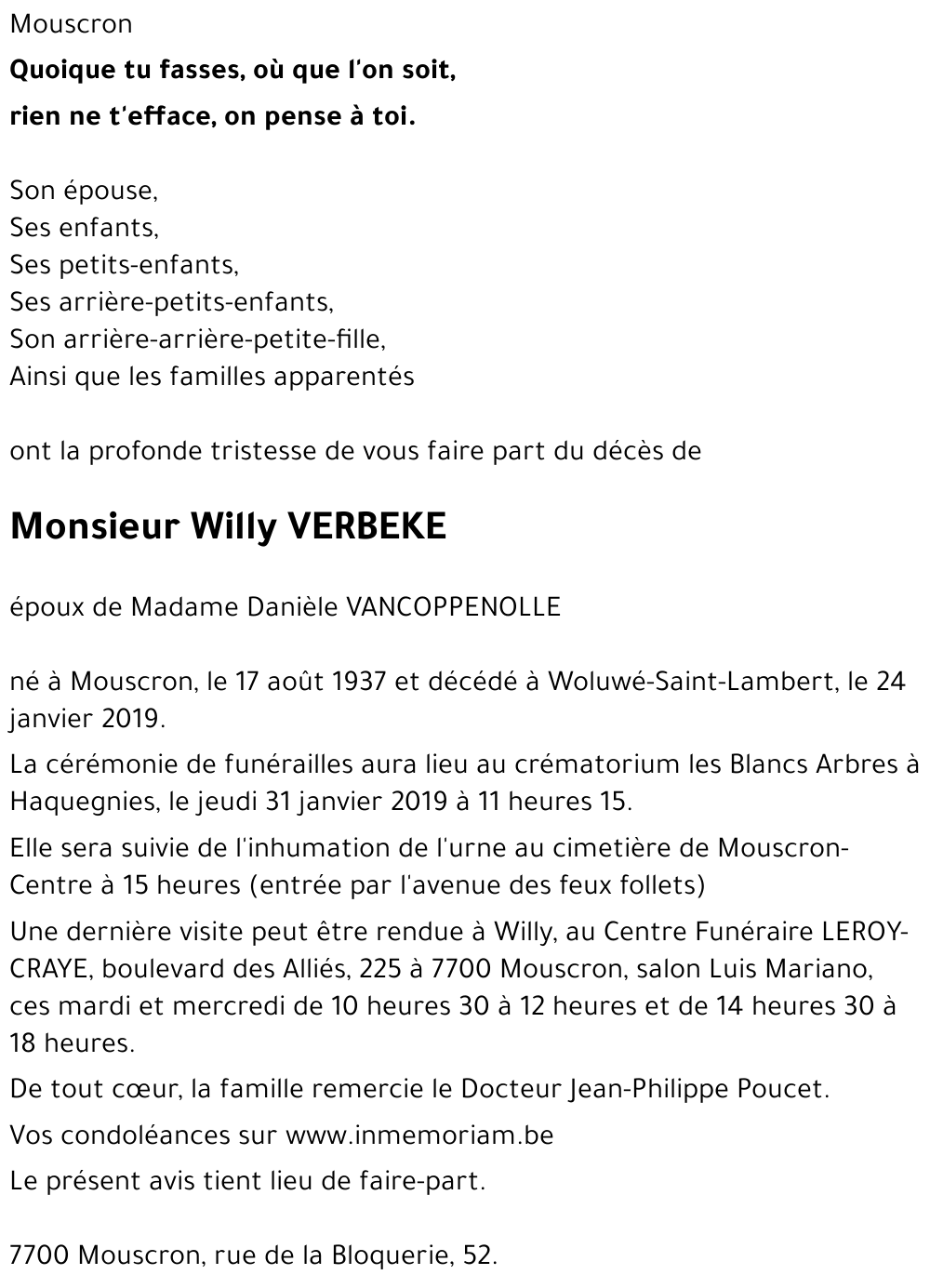 Willy VERBEKE