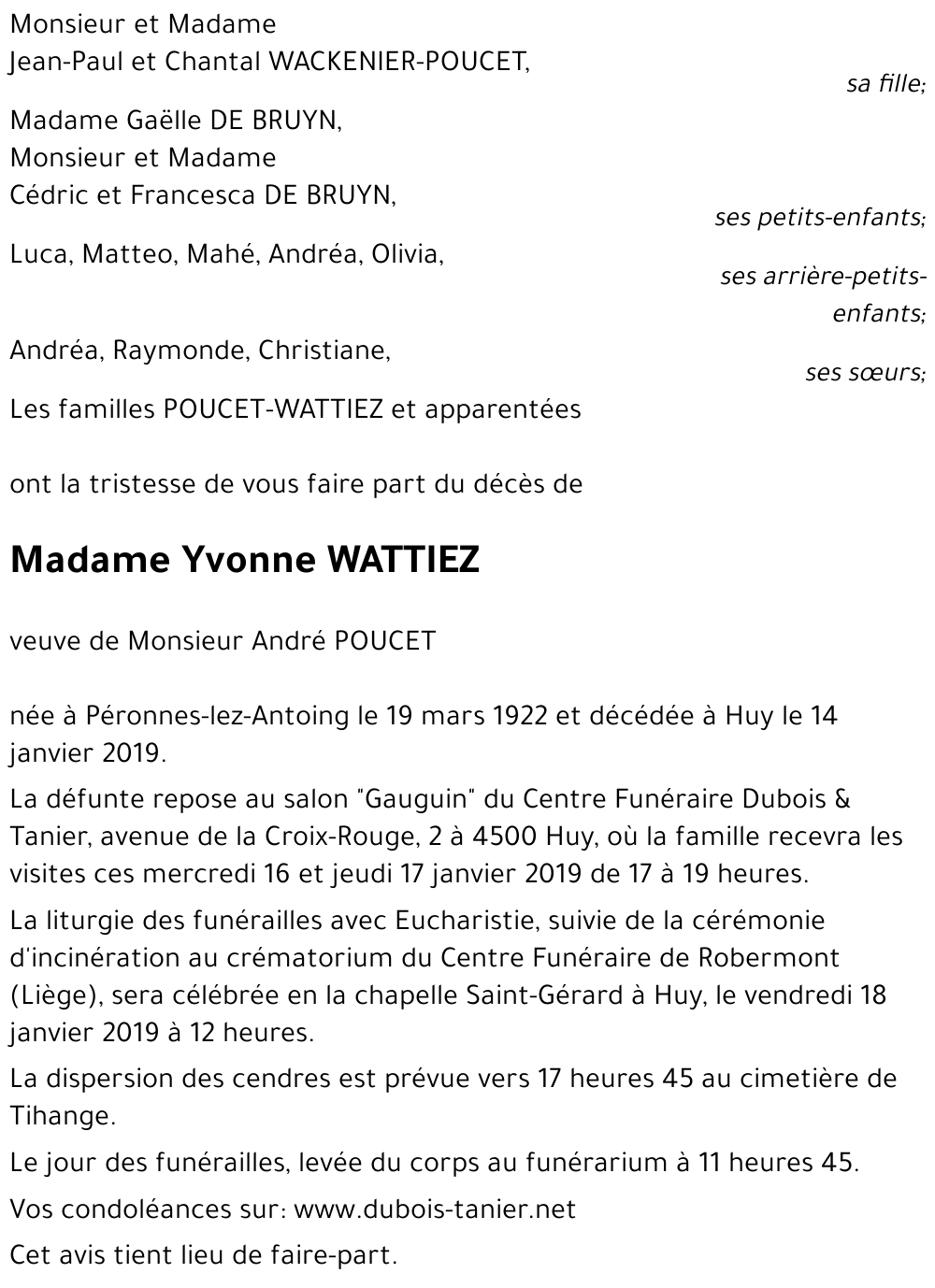 Yvonne WATTIEZ