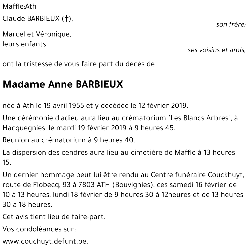 Anne BARBIEUX