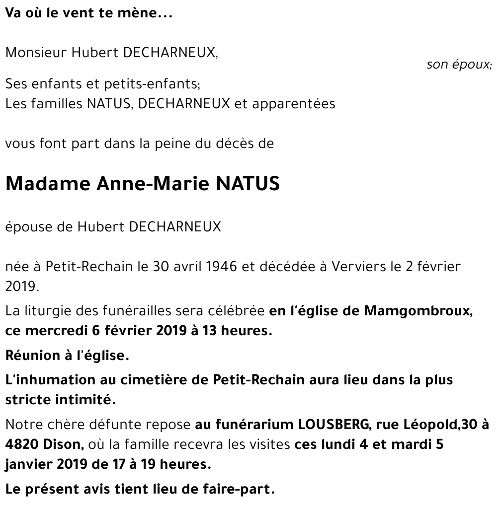 Anne-Marie NATUS