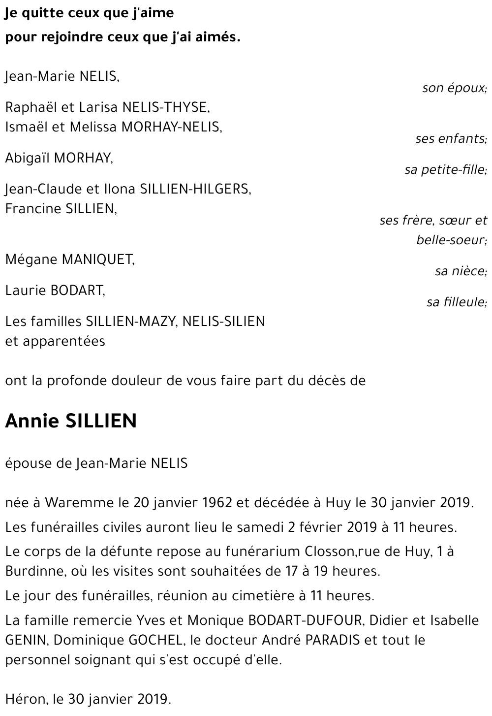 Annie SILLIEN