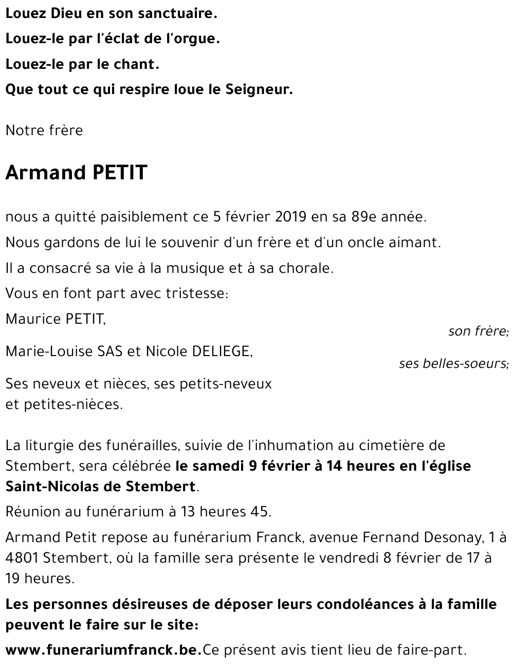 Armand PETIT