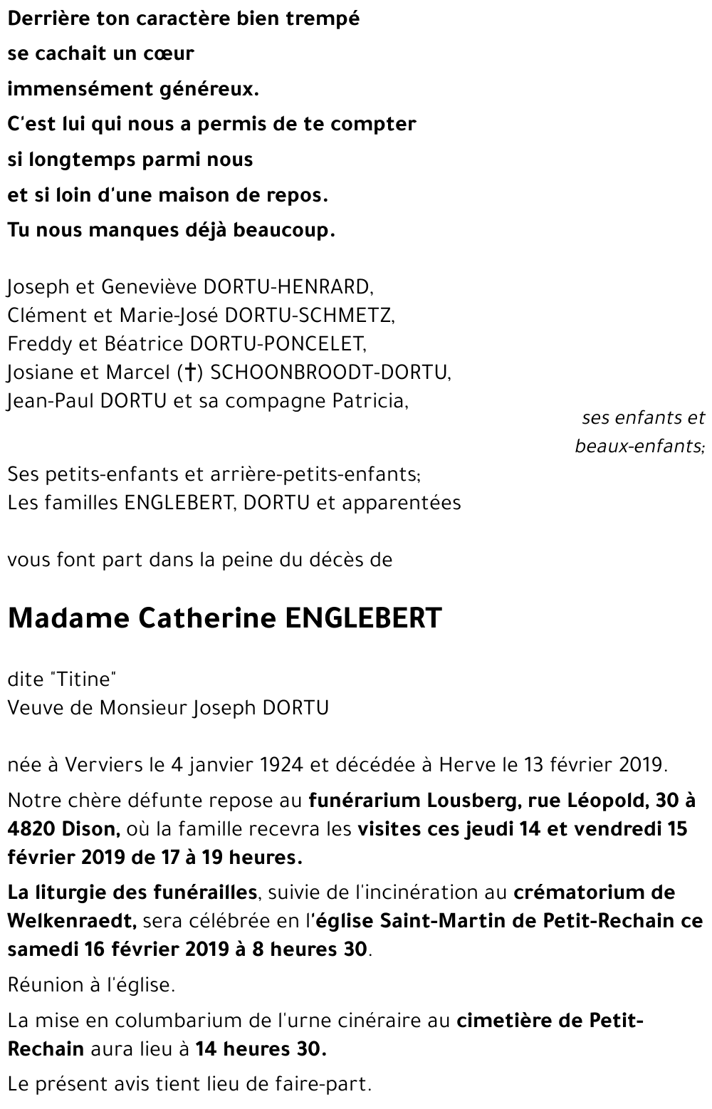 Catherine ENGLEBERT