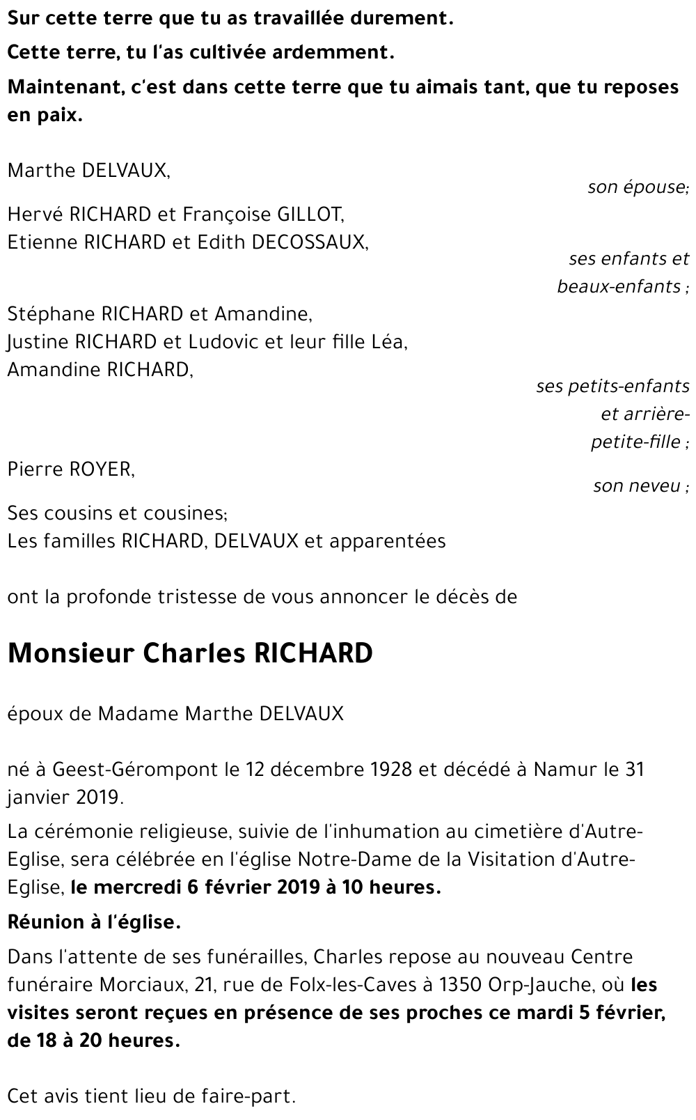Charles RICHARD