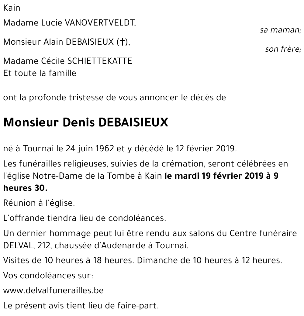 Denis DEBAISIEUX