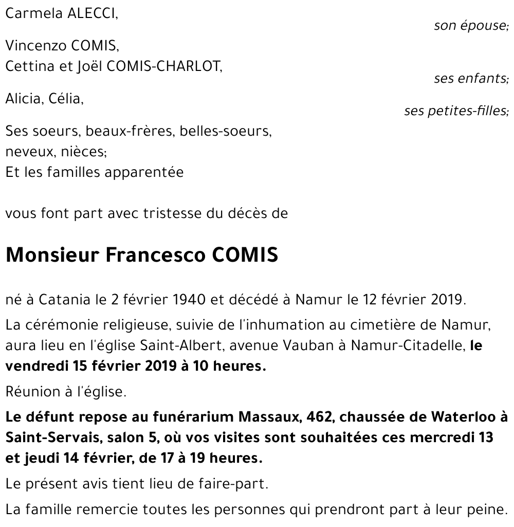 Francesco COMIS