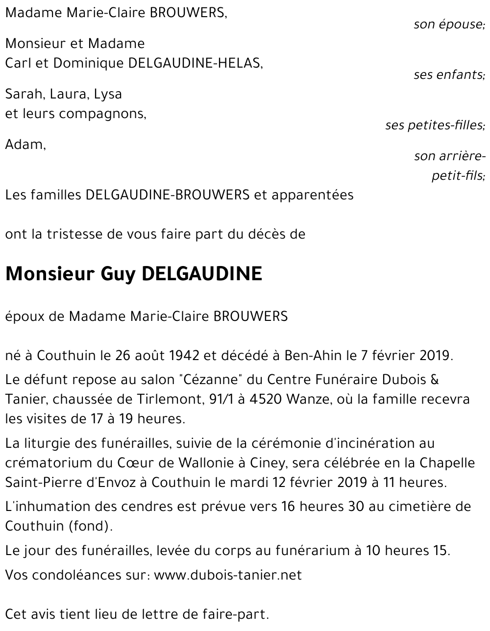 Guy DELGAUDINE