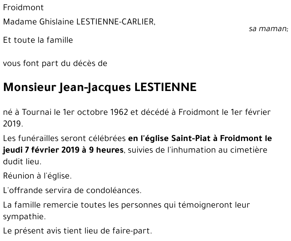 Jean-Jacques LESTIENNE