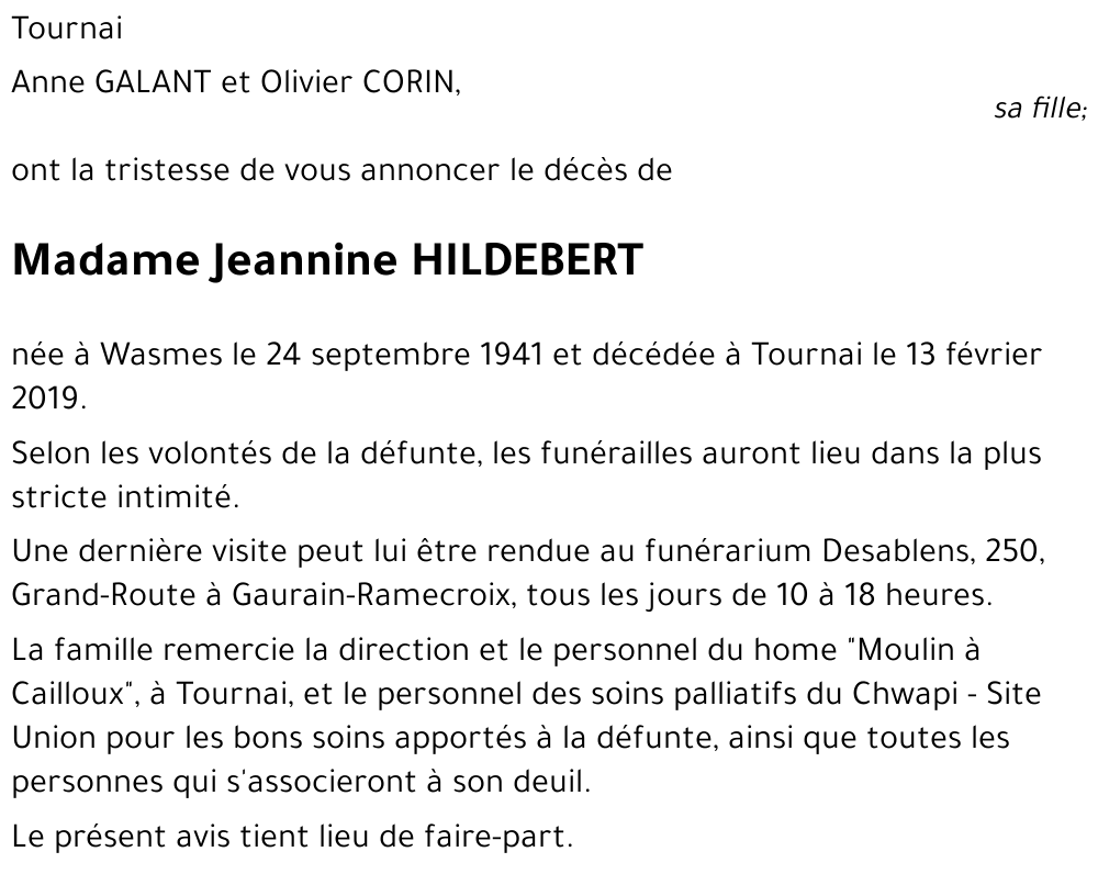 Jeannine HILDEBERT