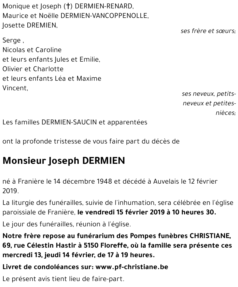 Joseph DERMIEN