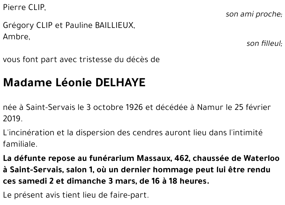 Léonie DELHAYE