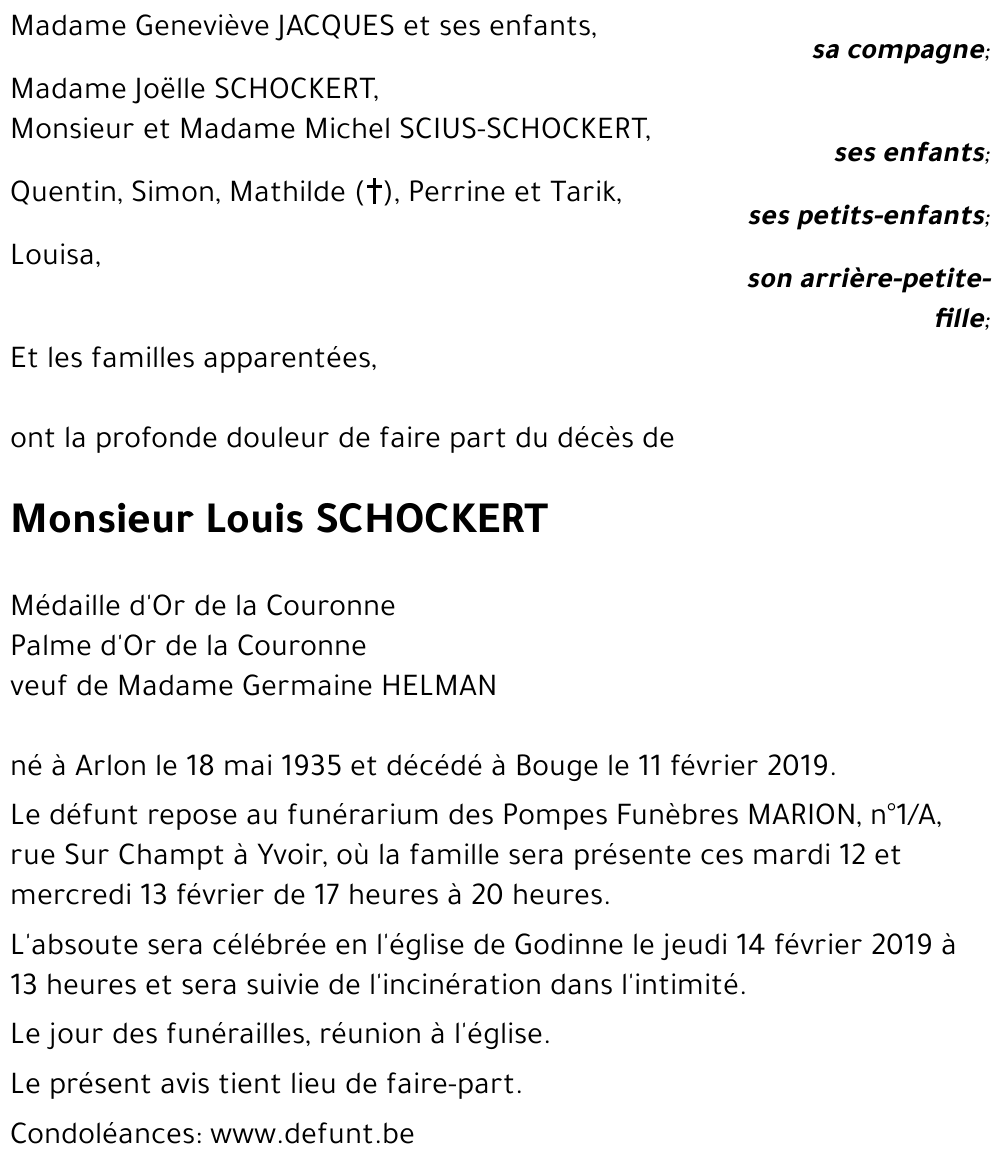 Louis SCHOCKERT