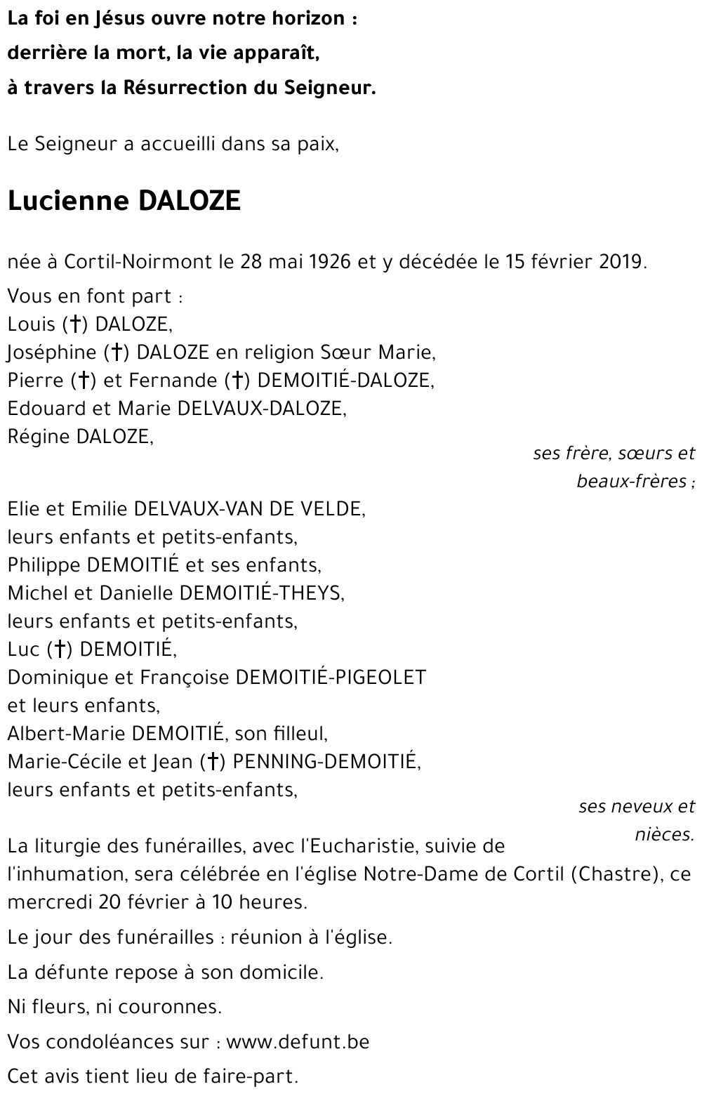 Lucienne Daloze