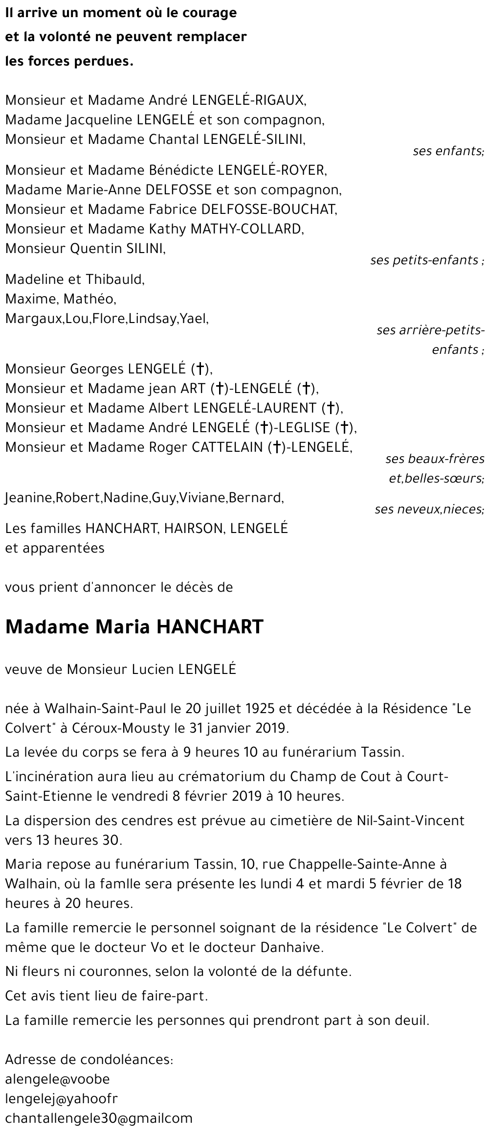 Maria HANCHART