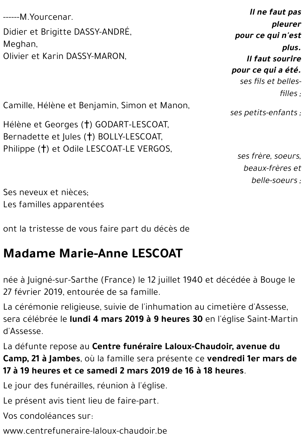 Marie-Anne LESCOAT