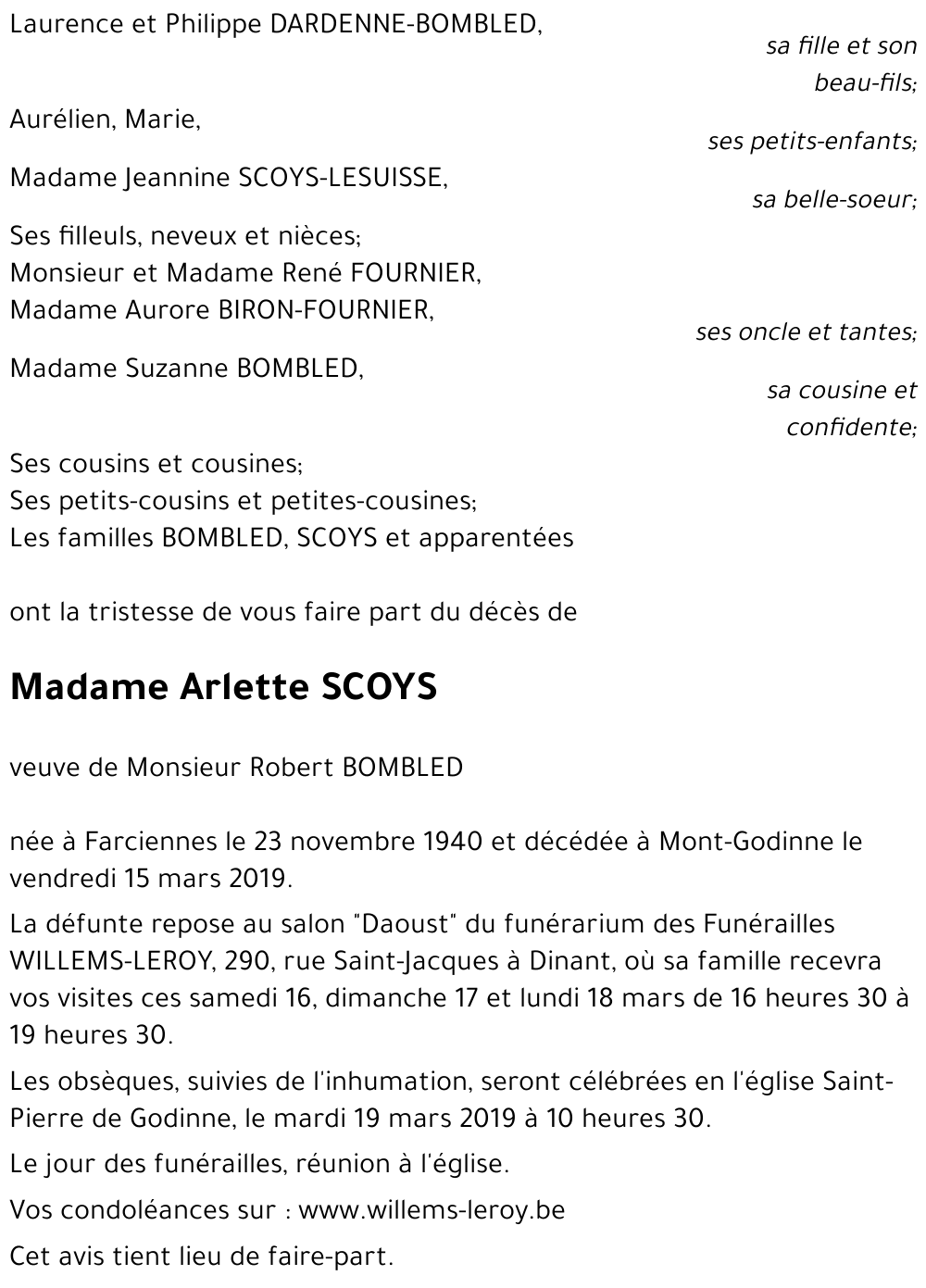 Arlette SCOYS
