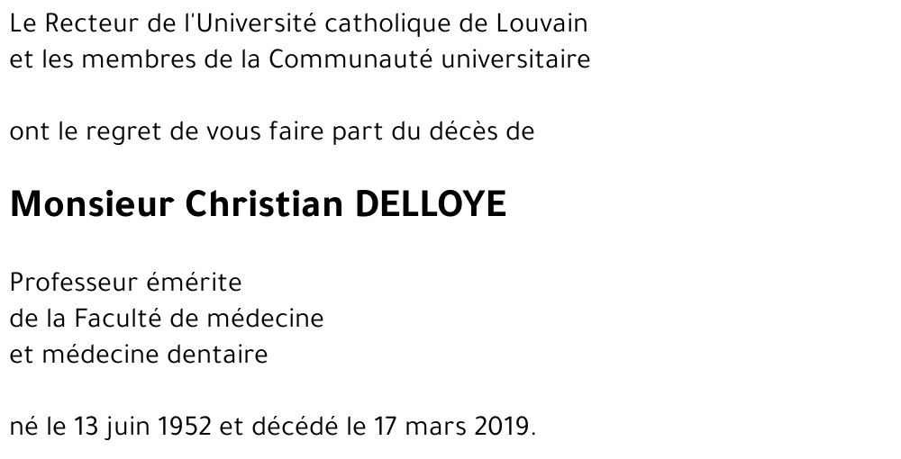 Christian DELLOYE