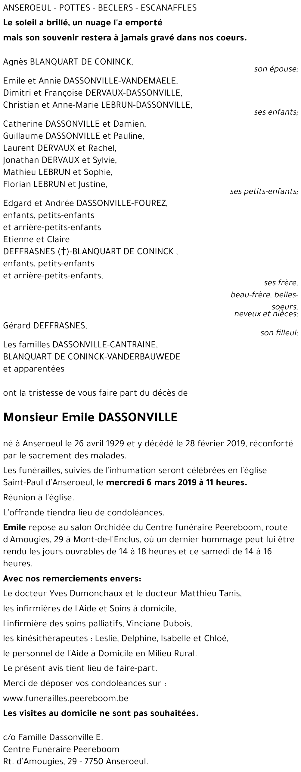 Emile DASSONVILLE