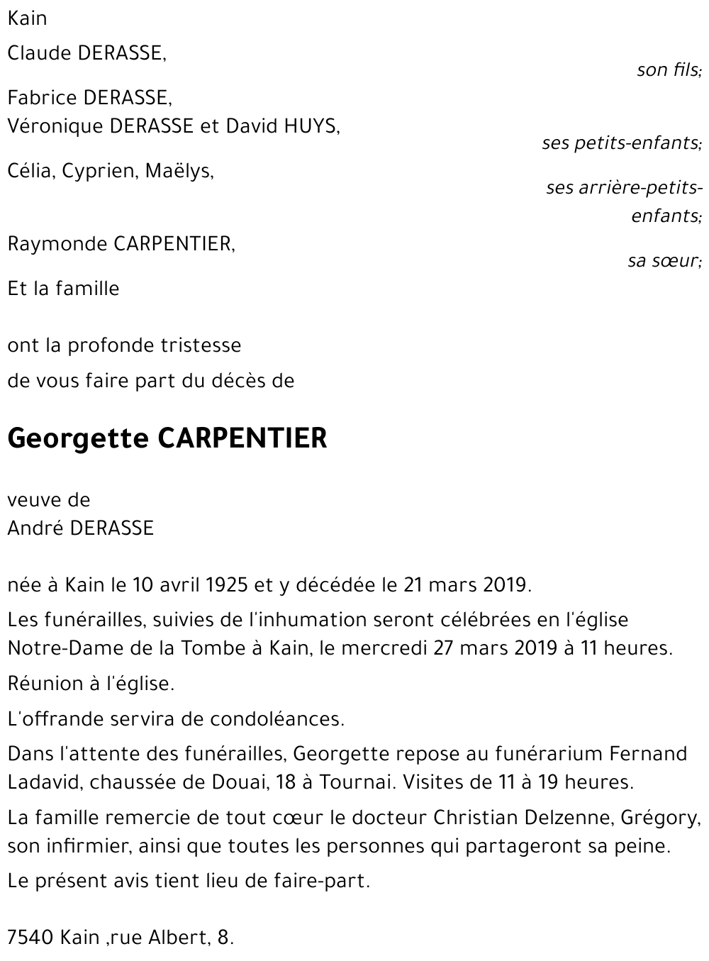 Georgette CARPENTIER