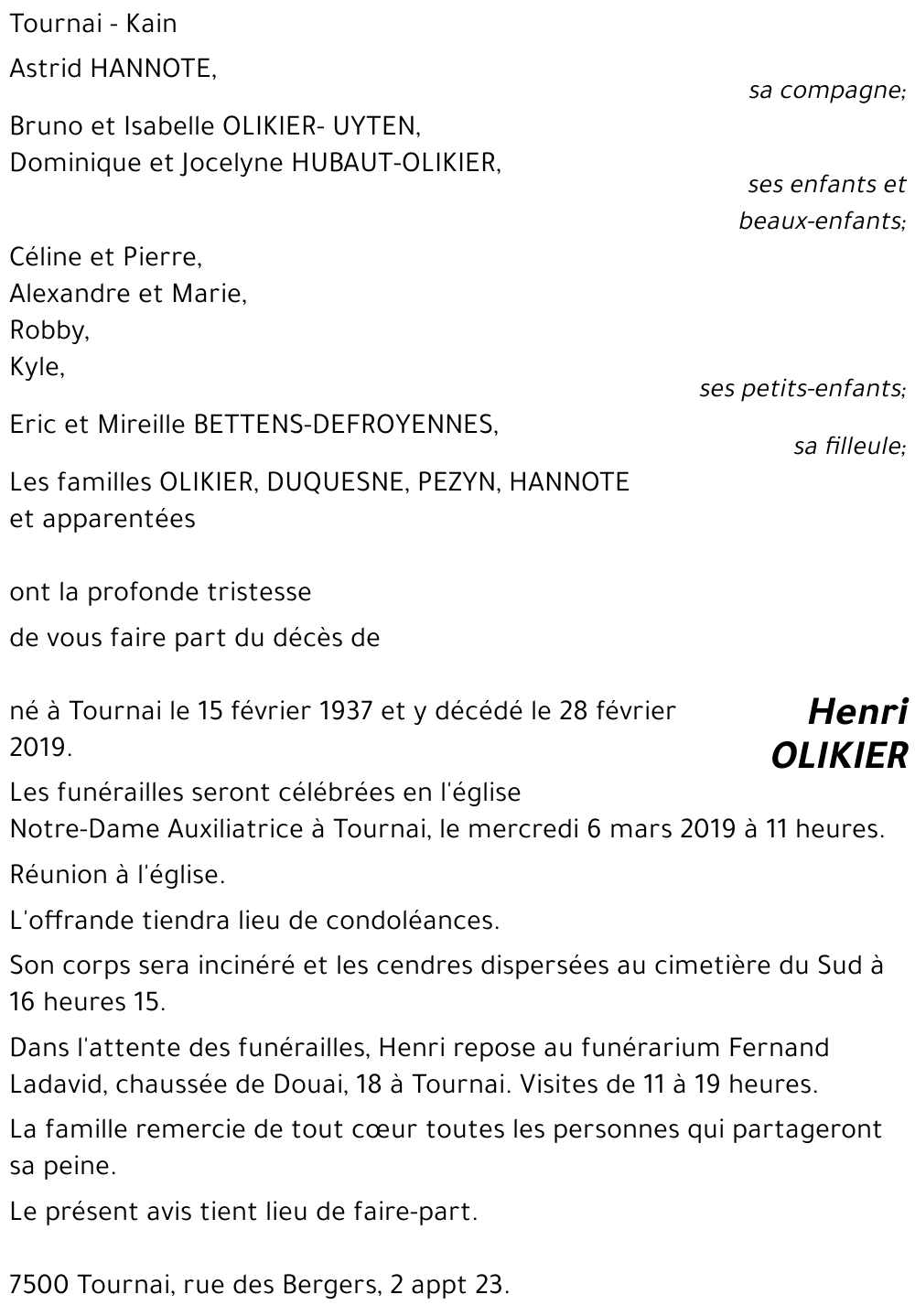 Henri OLIKIER