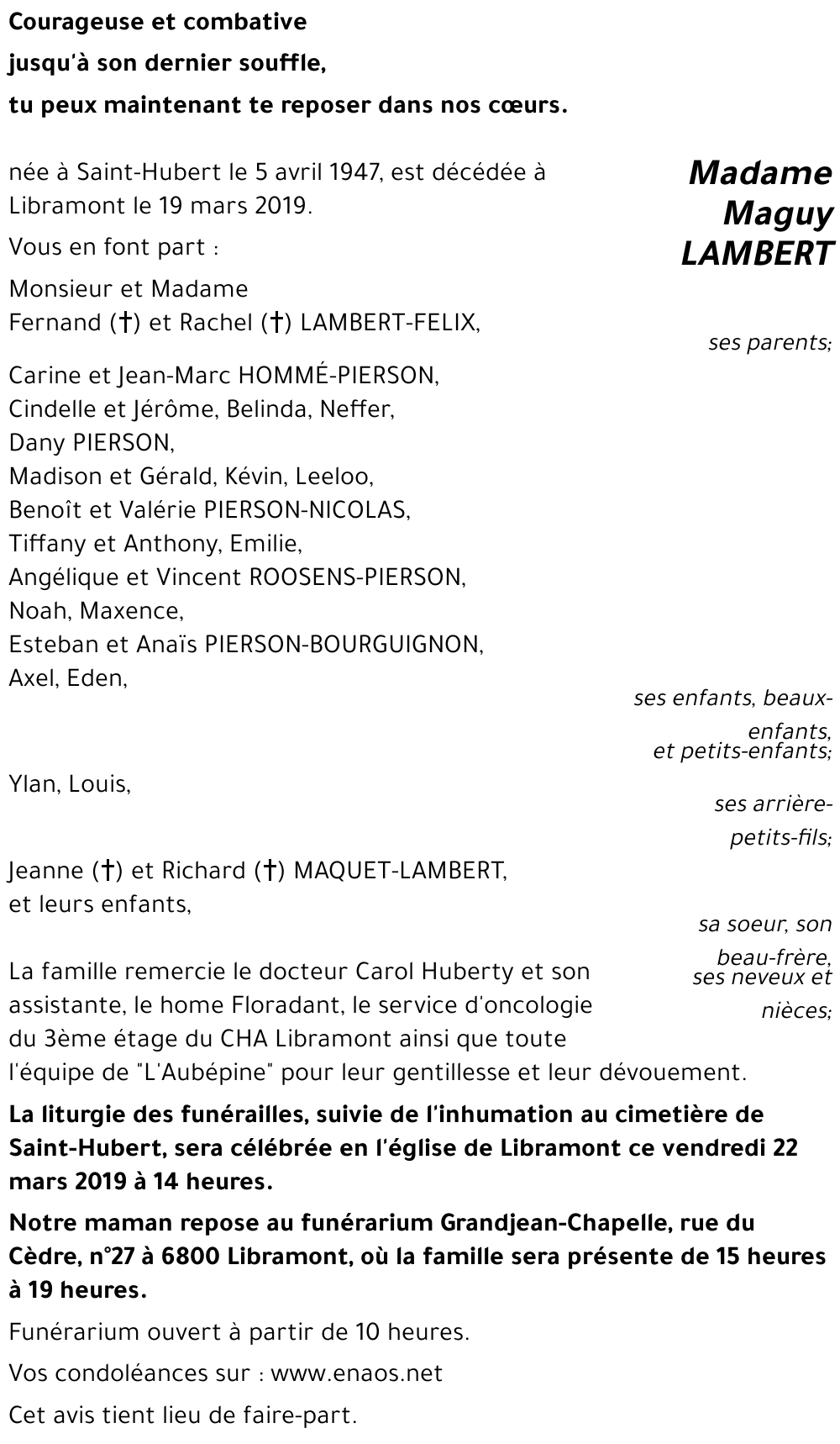 Maguy LAMBERT